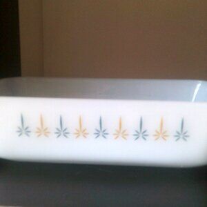 Fire King Anchor Hocking 1 QT Candle Glow Casserole Baking Dish